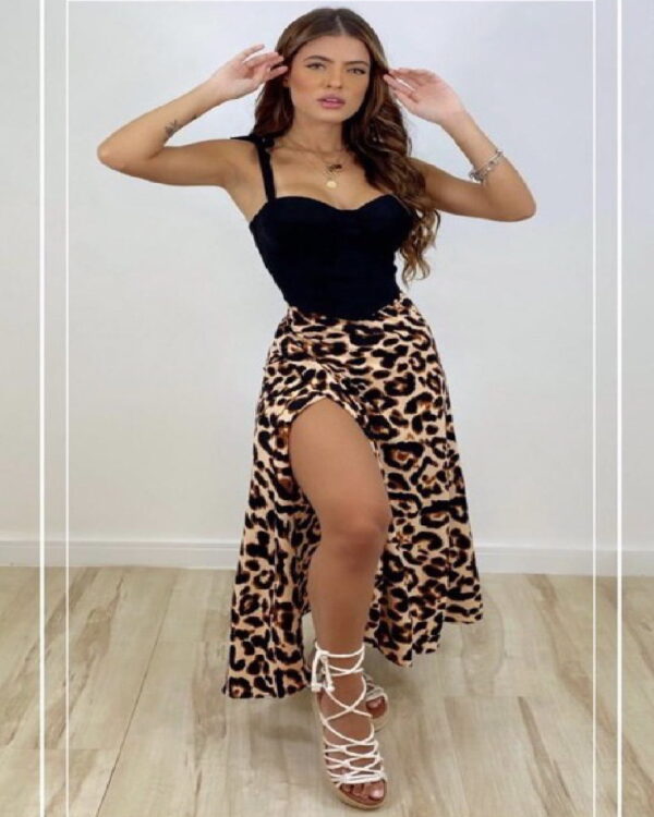 ⁦Tiger skirt and Black top-code 2⁩ - الصورة ⁦2⁩