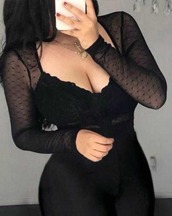 ⁦Black jumpsuit-34⁩ - الصورة ⁦6⁩