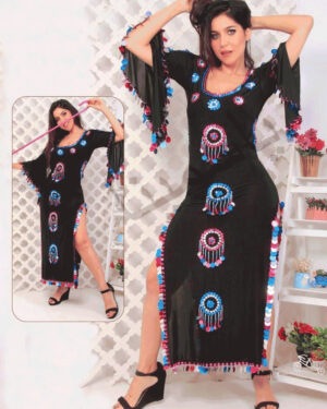 فستان رقص شرقي أسود كود 09