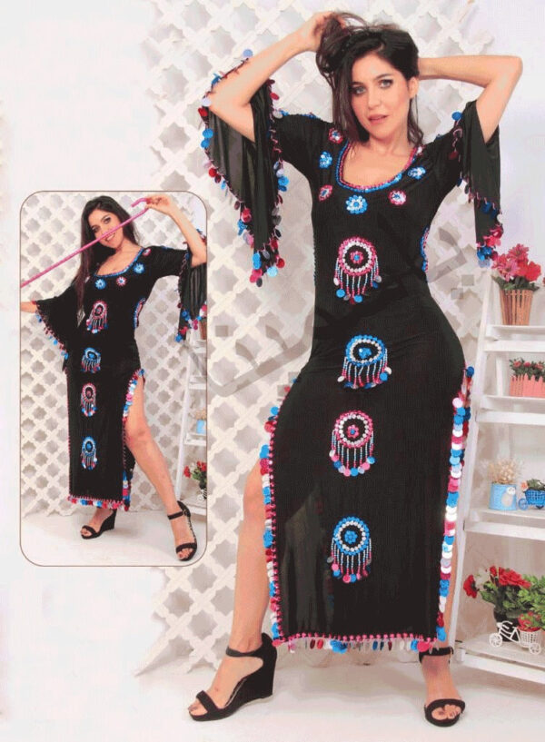 فستان رقص شرقي أسود كود 09